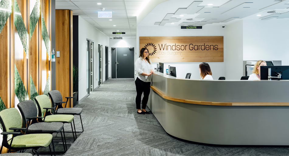 Windsor Gardens reception | Vision Hospital Group