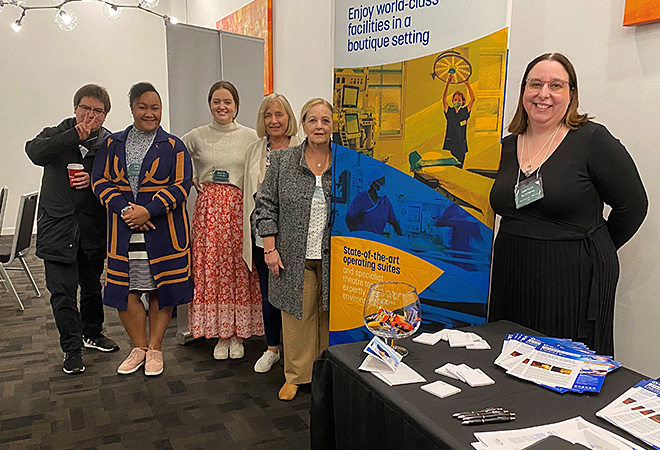 Vision Hospital Group team at 2023 Australian Ophthalmic Nurses Association Conference with Gaby Kalofonos pictured far right