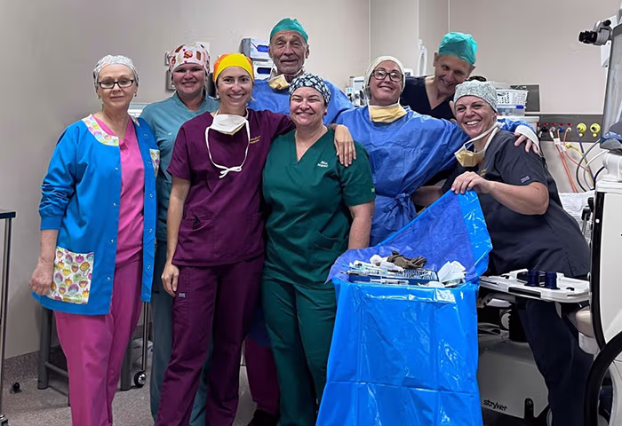 Doctors and nurses from North Queensland Day Surgery posing together.